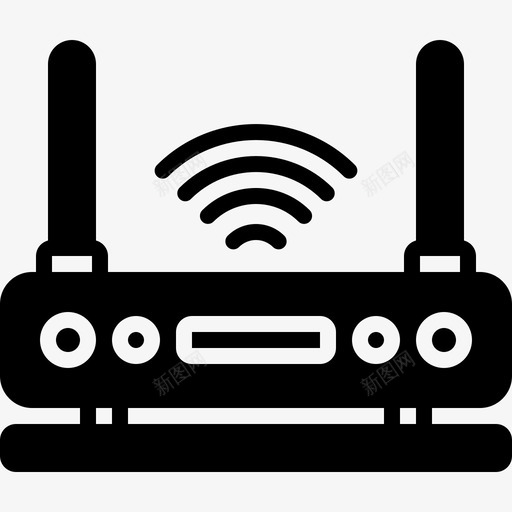 wifi天线路由器svg_新图网 https://ixintu.com wifi 路由器 天线 传输 无线