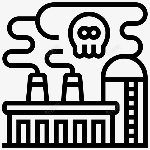 工业空气污染8线性svg_新图网 https://ixintu.com 工业 空气污染 线性