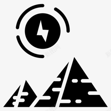 生态能源金字塔生态山生态金字塔图标