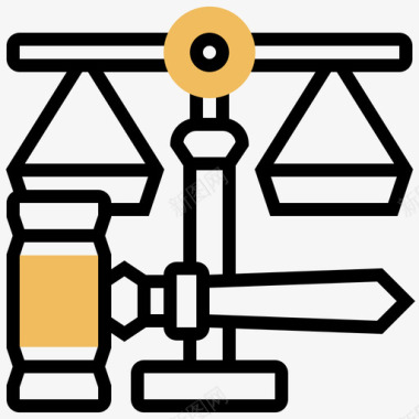 木槌法律与正义42黄影图标