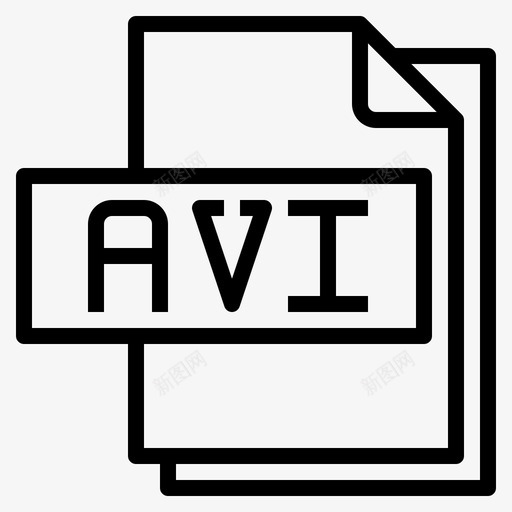 Avi文件格式1线性svg_新图网 https://ixintu.com Avi 文件 格式 线性