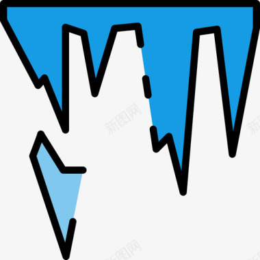 冰柱北极42线性颜色图标
