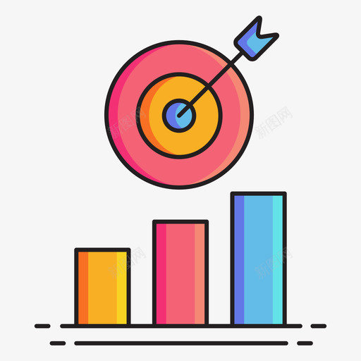 目标营销机构2线性颜色svg_新图网 https://ixintu.com 目标 营销 机构 线性 颜色