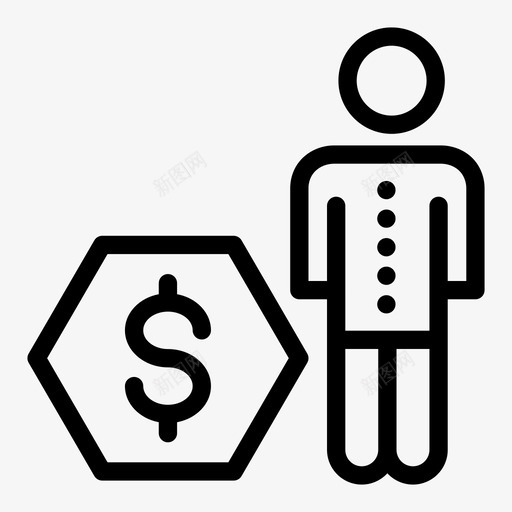 头像帐户美元svg_新图网 https://ixintu.com 头像 帐户 美元 个人资料 用户 业务管理 线图 图标