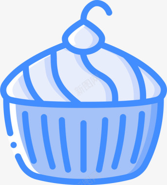 蛋糕糕点5蓝色图标