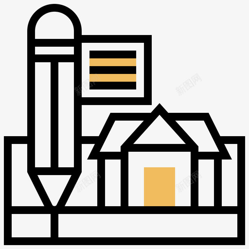 布局建筑80黄影svg_新图网 https://ixintu.com 布局 建筑 黄影