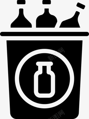瓶子垃圾桶3装满图标