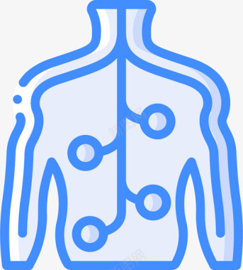 神经神经学3蓝色图标