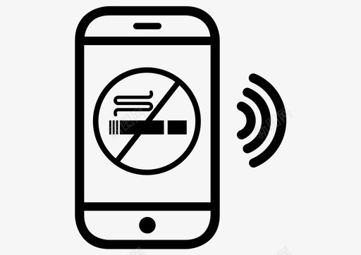 戒烟手机应用数字健康励志图标
