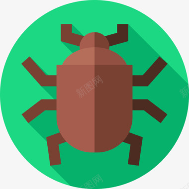 甲虫野生动物42扁平图标