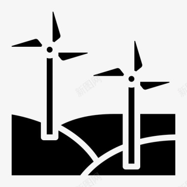 风车生态环境12雕文图标