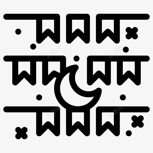 月亮庆祝装饰svg_新图网 https://ixintu.com 开斋节 月亮 庆祝 装饰 国旗