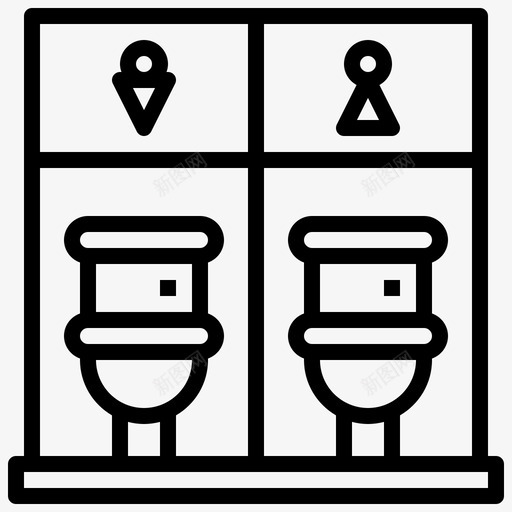 卫生间38号铁路直线式svg_新图网 https://ixintu.com 卫生间 38号 铁路 直线式