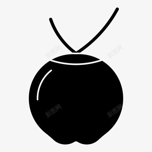 椰子水果健康svg_新图网 https://ixintu.com 水果 椰子 健康 素食 维生素