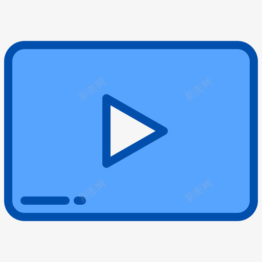 Youtube在线流媒体11蓝色svg_新图网 https://ixintu.com Youtube 在线 流媒体 蓝色