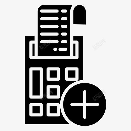 添加帐单发票svg_新图网 https://ixintu.com 添加 帐单 发票 付款 收据