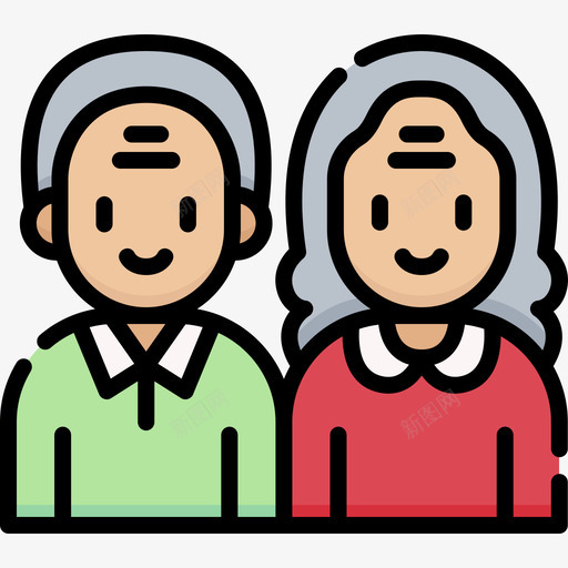 祖父母家庭生活49直系肤色svg_新图网 https://ixintu.com 祖父母 家庭生活 直系 肤色