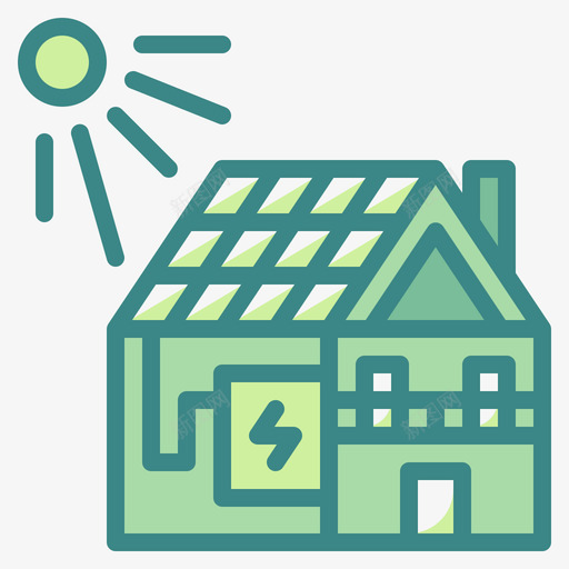 太阳能住宅创新可再生能源双色调svg_新图网 https://ixintu.com 太阳能 住宅 创新 可再 再生 能源 双色 色调