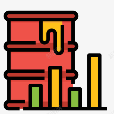 石油价格石油4线性颜色图标