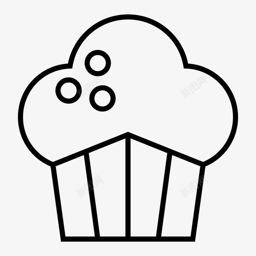 纸杯蛋糕甜的蛋糕店的svg_新图网 https://ixintu.com 蛋糕 纸杯 甜的