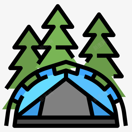 帐篷冒险和极端2线性颜色svg_新图网 https://ixintu.com 帐篷 冒险 极端 线性 颜色