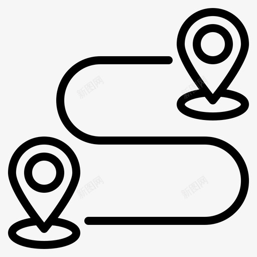 旅行导航和地图5线性svg_新图网 https://ixintu.com 旅行 导航 地图 线性