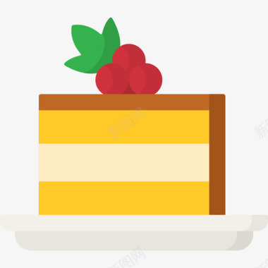 蛋糕圣诞食品3扁平图标
