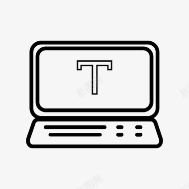 泰克电脑笔记本电脑文本图标