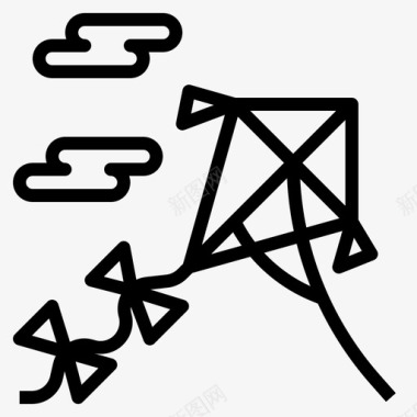 风筝玩具44直线型图标