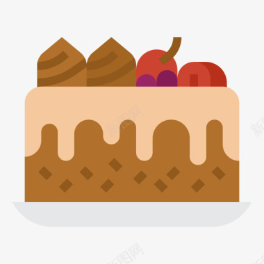 蛋糕快餐95扁平图标