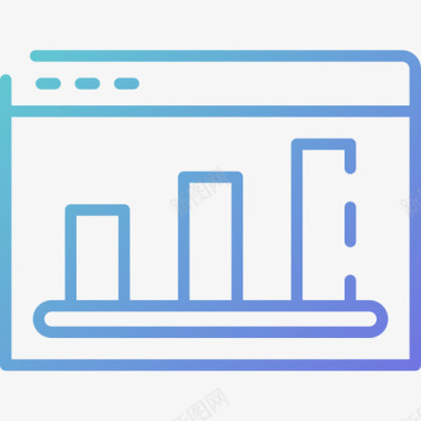 分析在线营销41梯度图标