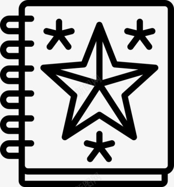 星星纹身16直线型图标