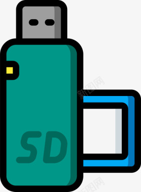 Sd卡计算机硬件29线性彩色图标