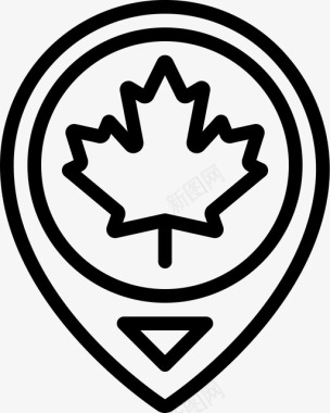 马克笔加拿大6线性图标