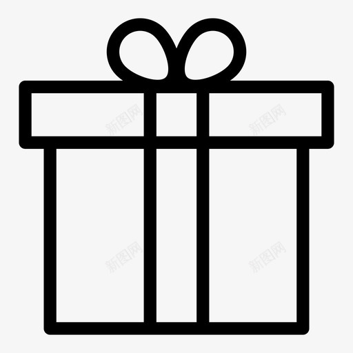 礼物盒子包裹svg_新图网 https://ixintu.com 礼物 盒子 包裹 惊喜 网络 用户界面 线图 图标 第一 一卷