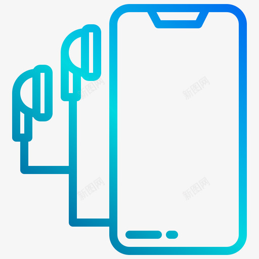 耳机音乐应用程序线性渐变svg_新图网 https://ixintu.com 耳机 音乐 应用程序 线性 渐变