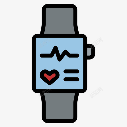 智能手表饮食与健身6线性颜色svg_新图网 https://ixintu.com 智能 手表 饮食 健身 线性 颜色