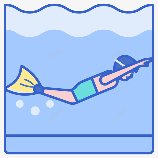 游泳运动员水上运动2线性颜色svg_新图网 https://ixintu.com 游泳 运动员 水上运动 线性 颜色