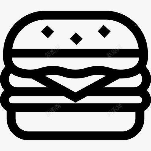 汉堡包烤肉50直系svg_新图网 https://ixintu.com 汉堡包 烤肉 直系