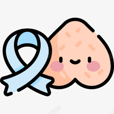 睾丸世界癌症意识日21线性颜色图标