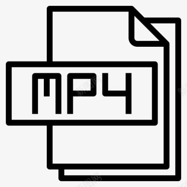 Mp4文件文件格式1线性图标