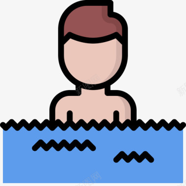 游泳者游泳者2彩色图标