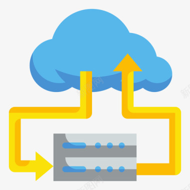 云计算大数据81扁平图标