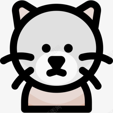 蒙奇金猫猫品种2线性颜色图标
