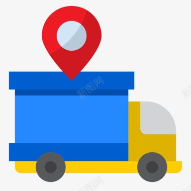 卡车导航和地图4平面图图标