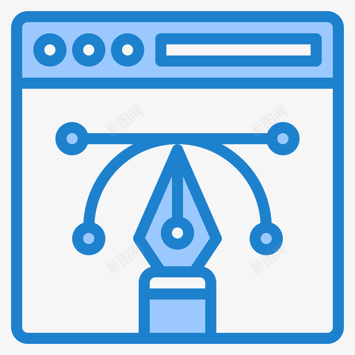 网页设计网页托管68蓝色svg_新图网 https://ixintu.com 网页设计 网页 托管 蓝色