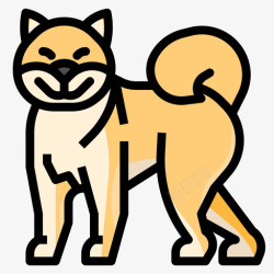 日本柴犬日本柴犬线性高清图片
