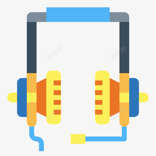 耳机电脑设备3扁平svg_新图网 https://ixintu.com 耳机 电脑 设备 扁平