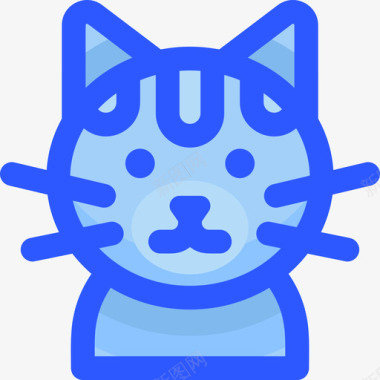 短毛猫猫品种1蓝色图标