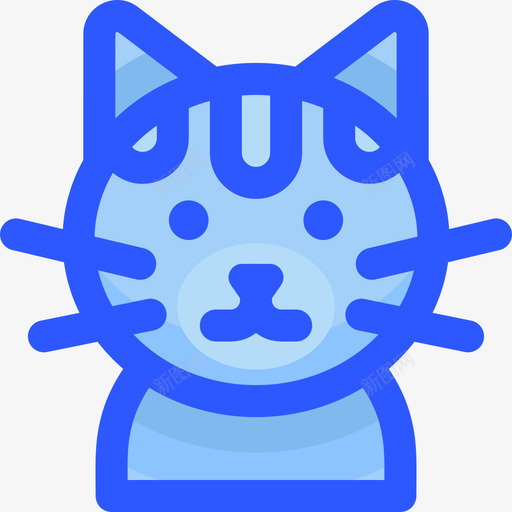 短毛猫猫品种1蓝色svg_新图网 https://ixintu.com 短毛 品种 蓝色